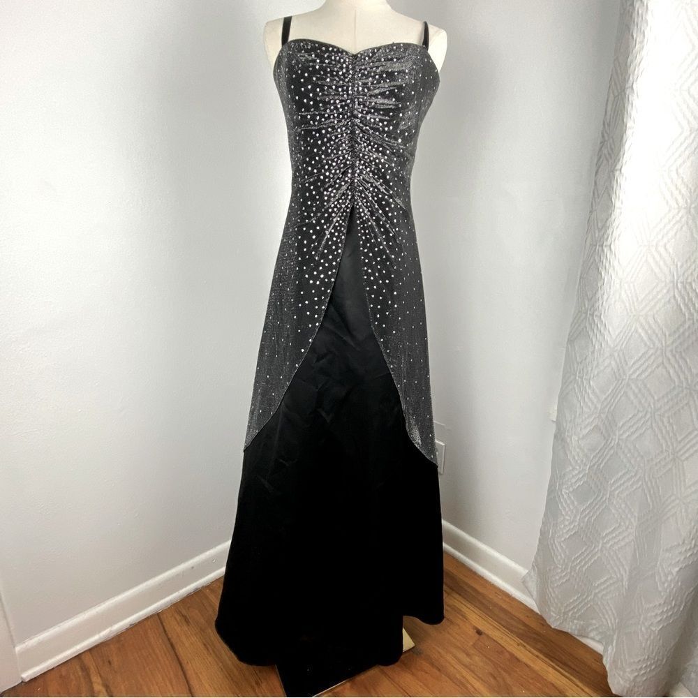 Vintage Y2K Women’s 12 Black Formal Dress‎ Dark Fairy Grunge Whimsigoth Wedding - Picture 10 of 12
